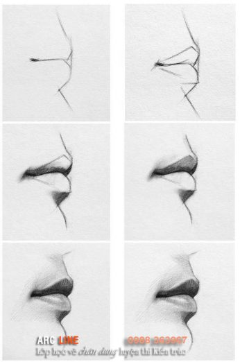 Những kiểu hình vẽ môi đơn giản cho người mới học