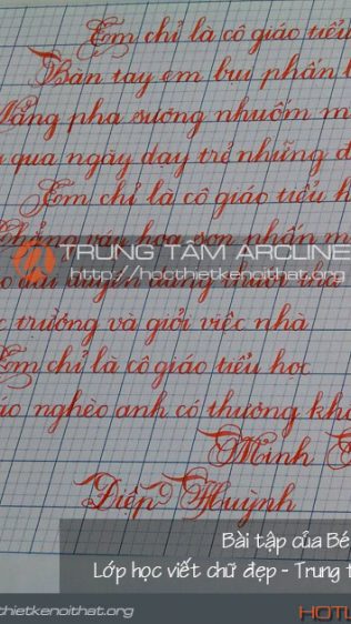Lớp luyện viết chữ đẹp