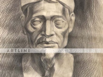 Bài vẽ đầu tượng thạch cao - SPHV Minh Hoàng