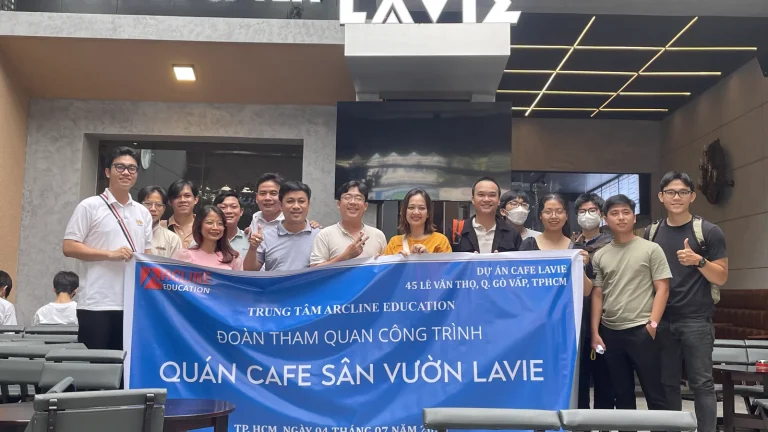 Học viên ArcLine tham quan một công trình nội thất thực tế