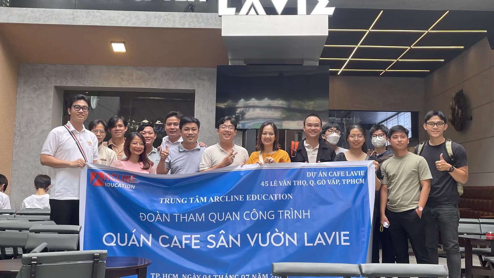 Học viên ArcLine tham quan một công trình nội thất thực tế
